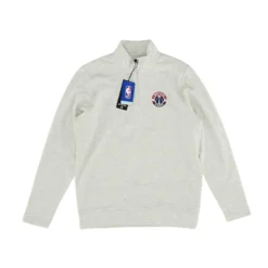 Antigua Gray Embroidered Detail Washington Wizards 1/4 Zip Pullover