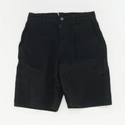 Black Color Block Denim Shorts
