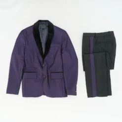 Purple Solid 2pc Suit