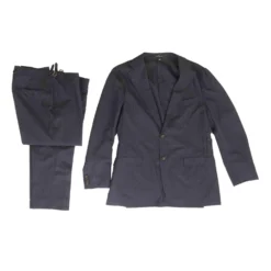 Navy Solid Silk & Wool Blend Havana 2pc Suit