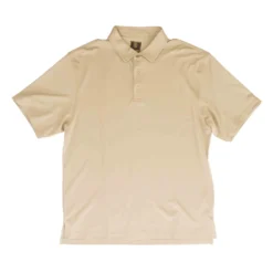 Khaki Solid Short Sleeve Polo