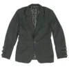 Charcoal Embroidered Detail Sport Coat