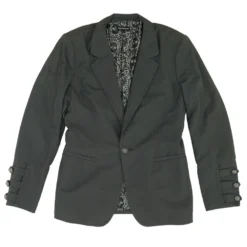 Charcoal Embroidered Detail Sport Coat