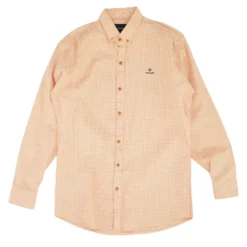 Gant Orange Check Long Sleeve Button Down
