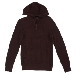 Burgundy Solid Hoodie Pullover
