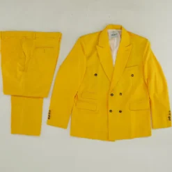 Yellow Solid 2pc Suit
