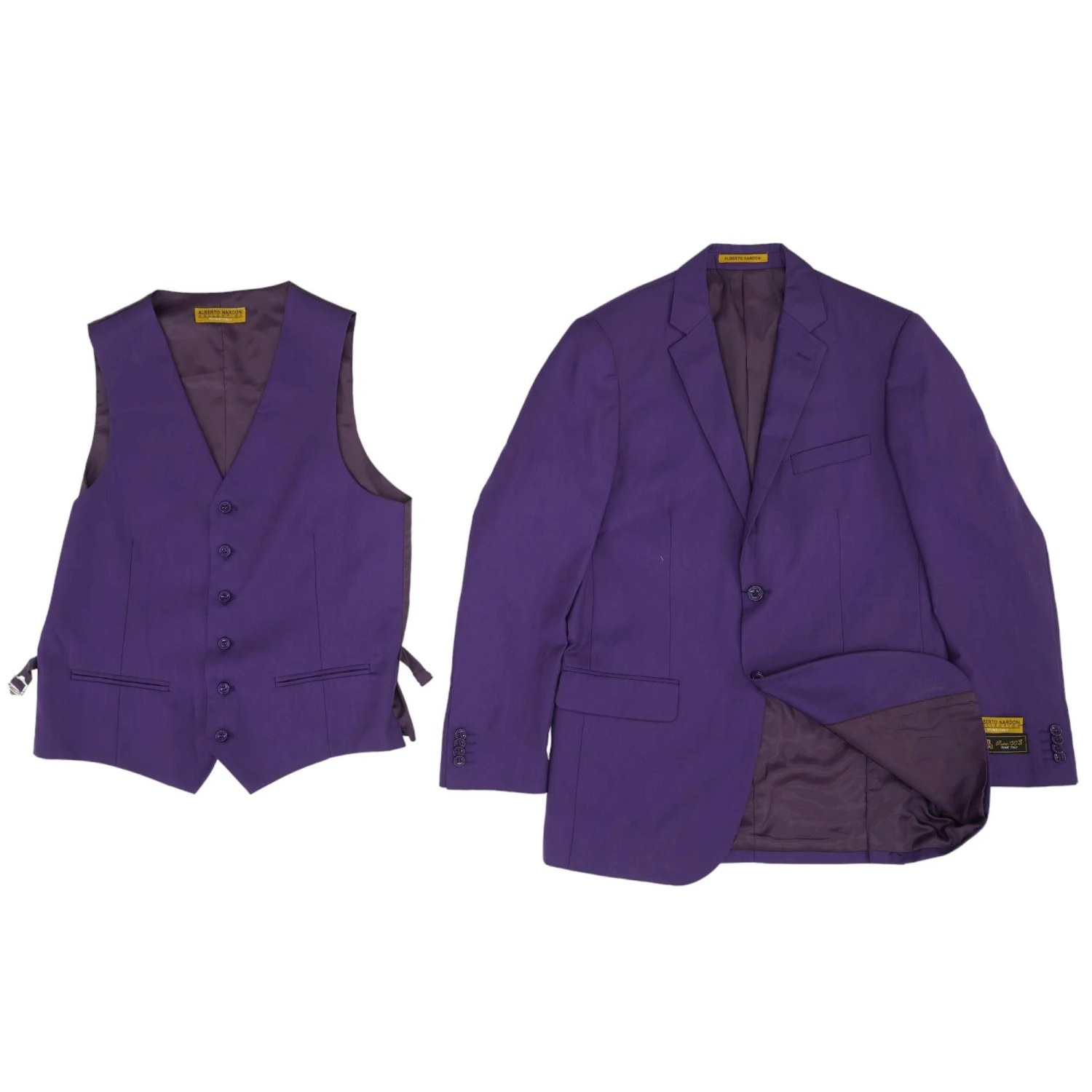 Purple Solid Sport Coat With Vest 1 Purple Solid Sport Coat With Vest