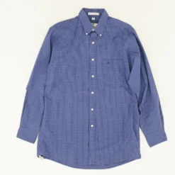 Etienne Aigner Vintage Long-Sleeve Blue Plaid Button Down