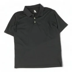 Black Solid Short Sleeve Polo