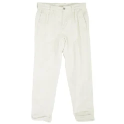 Ivory Solid Chino Pants