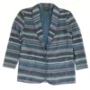Navy Striped Vintage Wool Blazer