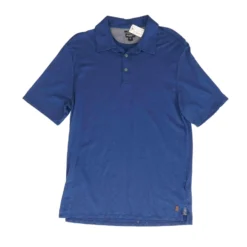 Blue Solid Short Sleeve Polo