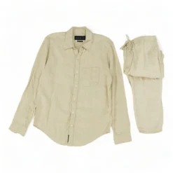 Abercrombie & Fitch Beige Solid Pants Set