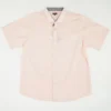 Pink Solid Short Sleeve Button Down