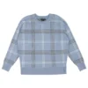 Blue Plaid Crewneck Sweater
