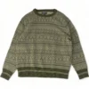 J. Crew Olive Graphic Crewneck Sweater