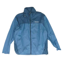 Columbia Blue Color Block Rain Jacket