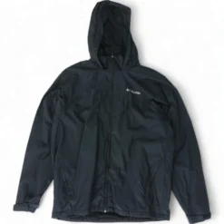Columbia Black Solid Rain Jacket