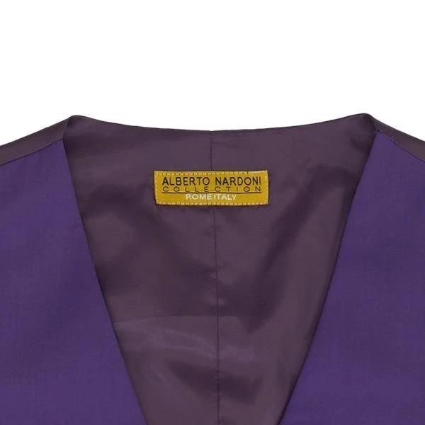 Purple Solid Sport Coat With Vest 5 Purple Solid Sport Coat With Vest - Image 5