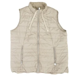 Khaki Solid Puffer Vest