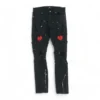 Black Graphic Five Pocket Pants