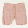 Express Red Plaid Chino Shorts