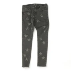 Black Embroidered Detail Skinny Jeans