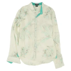 Ivory Tropical Long Sleeve Button Down